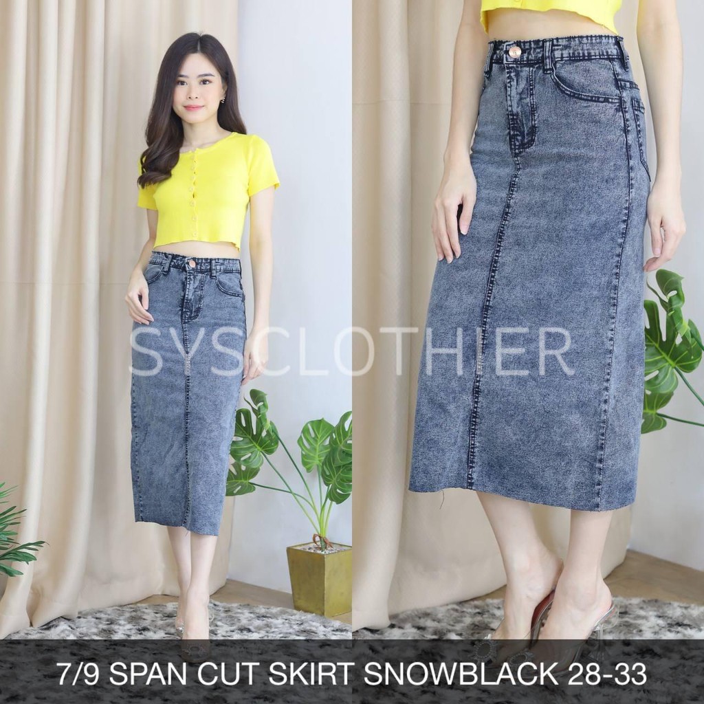 ROK JEANS WANITA 7/9 SPAN CUT SKIRT SERIES