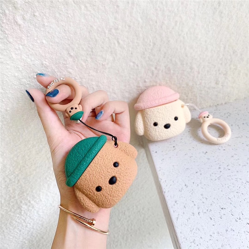 Casing Earphone Silikon Bluetooth Kartun Teddy Dog Lucu Untuk Airpods1 2 3 pro PRO2 I13 pro Inpods 12 I12 I11 I9S I23 Airpods3