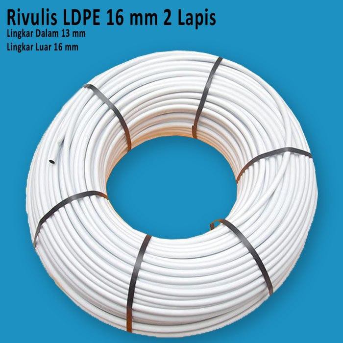 Selang Rivulis LDPE 16mm putih