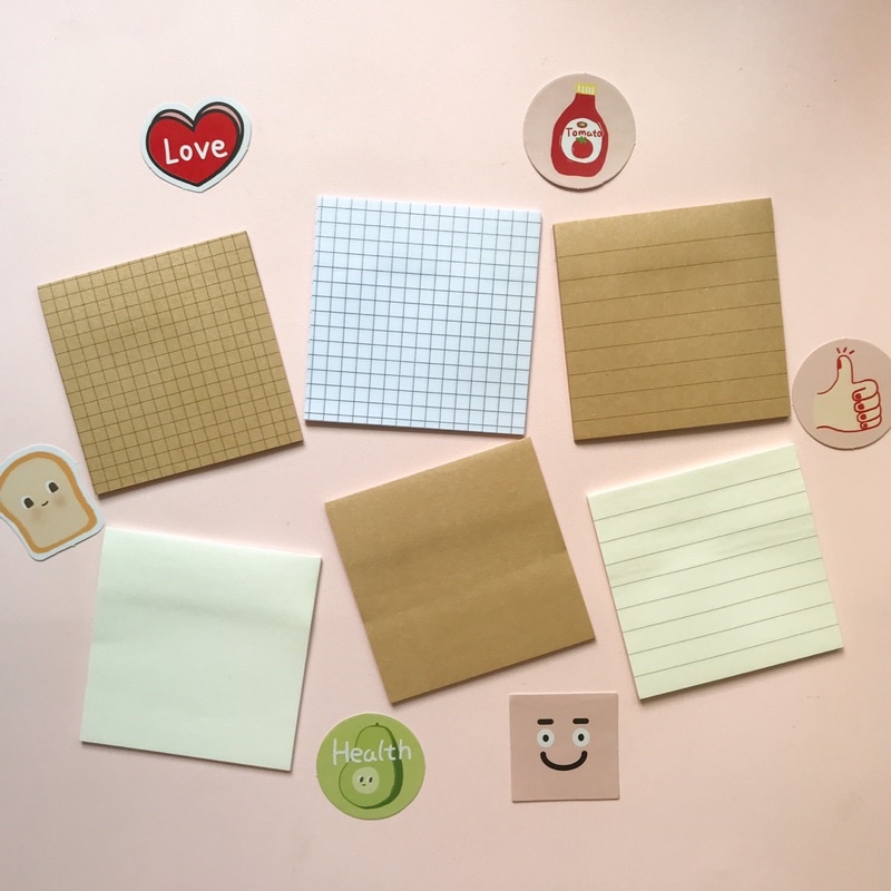 

Sticky Memo Sticky Notes Plain Paper Simple and Minimalist