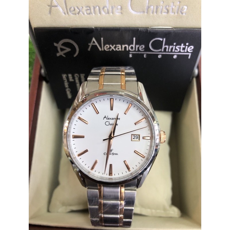 alexandre christie 8554md kombinasi rosegold pria