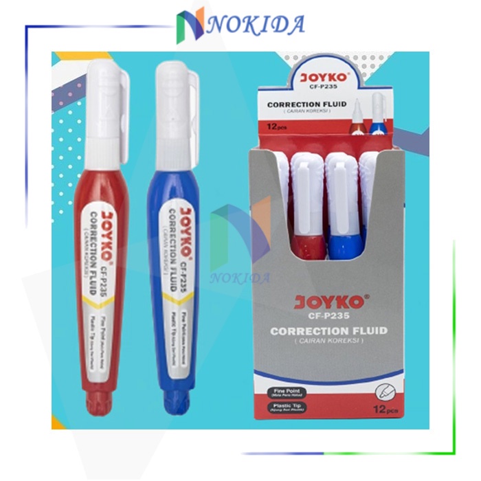 

RB Nokida Correction Fluid Joyko CF-P235 [1 Box] / Tipe X Bolpen / Tip Ex Cair / Tip X Pena 1 Pak