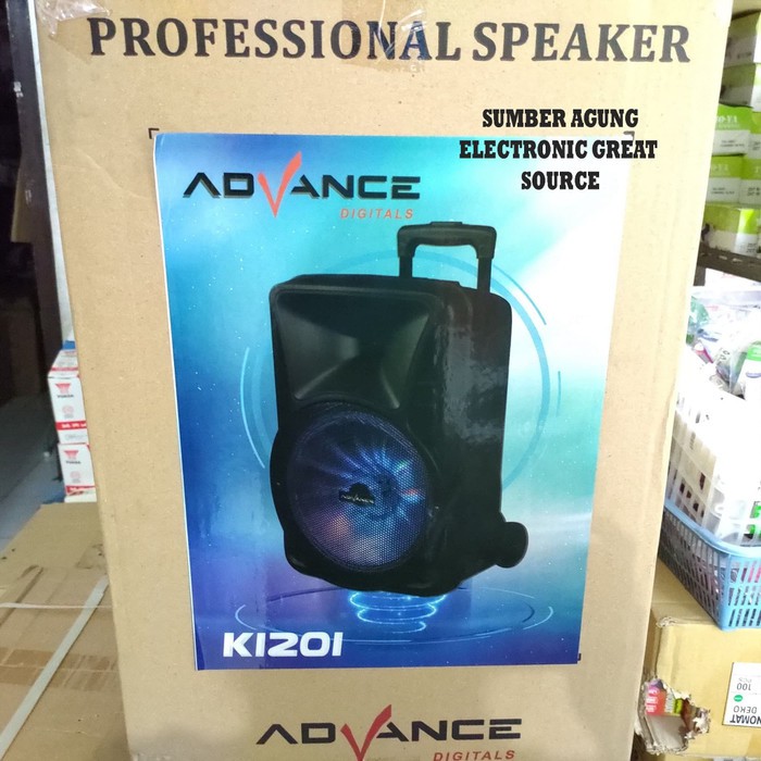 Advance K1201 KI201 Speaker Aktif 12inch Koper Mic Bluetooth Suara