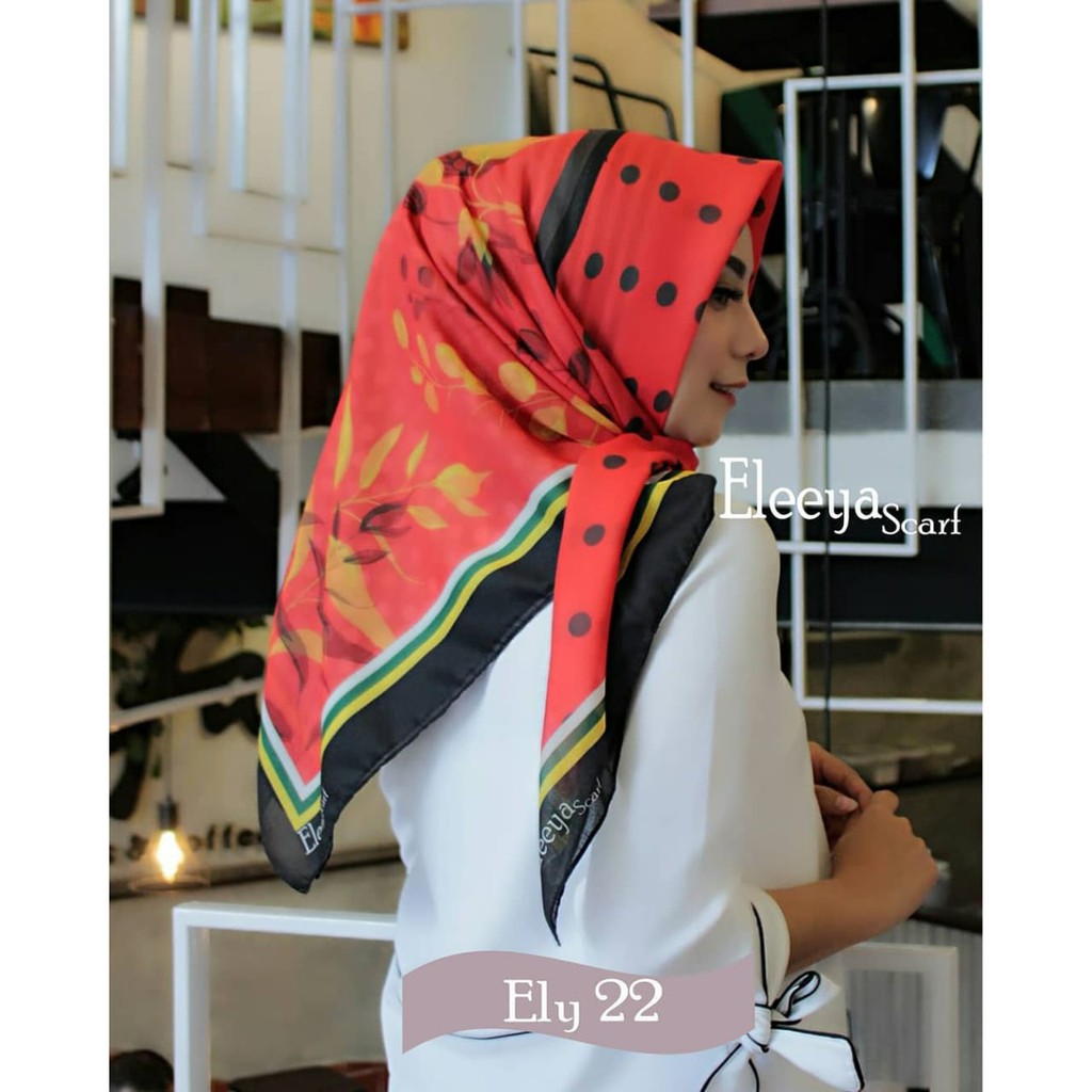 HIJAB SEGIEMPAT MOTIF PRINTING II Eleeya Scarf ELY 22