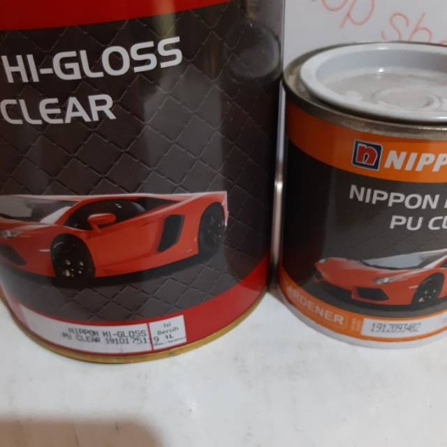 CAT VERNISH NIPPON HI GLOSS PU CLEAR +HARDENER -NIPPON PAINT ISI 1LITER