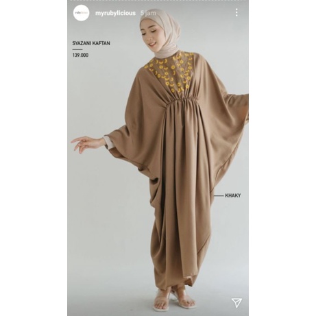 SYAZANI KAFTAN BY RUBYLICIOUS (KHAKY)