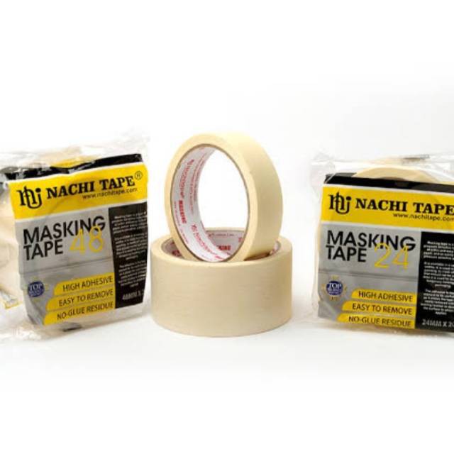 

Masking Tape 48mm & 24mm - Nachi (lakban kertas 1" & 2")