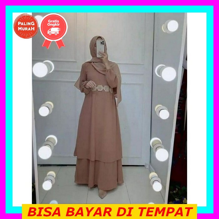 Gamis Wanita Remaja Syar’I Muslim Kekinian Gamis Wanita Dewasa Polos Terbaru Baju Muslimah Wanita Me