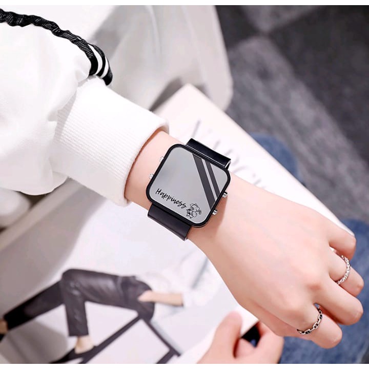 NunuLisaTan - Jam Tangan Wanita Import Murah JAM Wanita korea-CERMIN HITAM