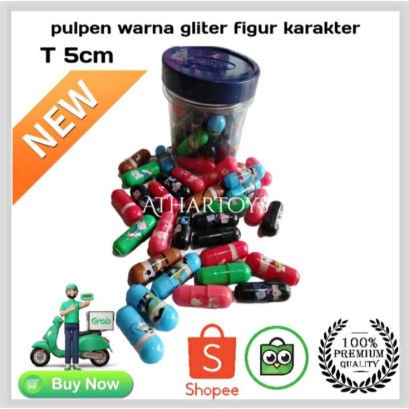 

figur karakter pulpen gliter seri kodomo
