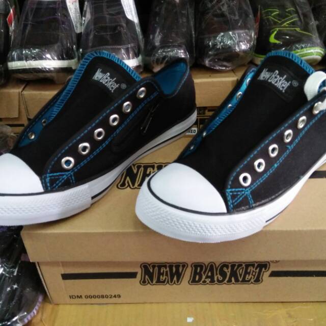 Sepatu sekolah New basket resleting samping pendek