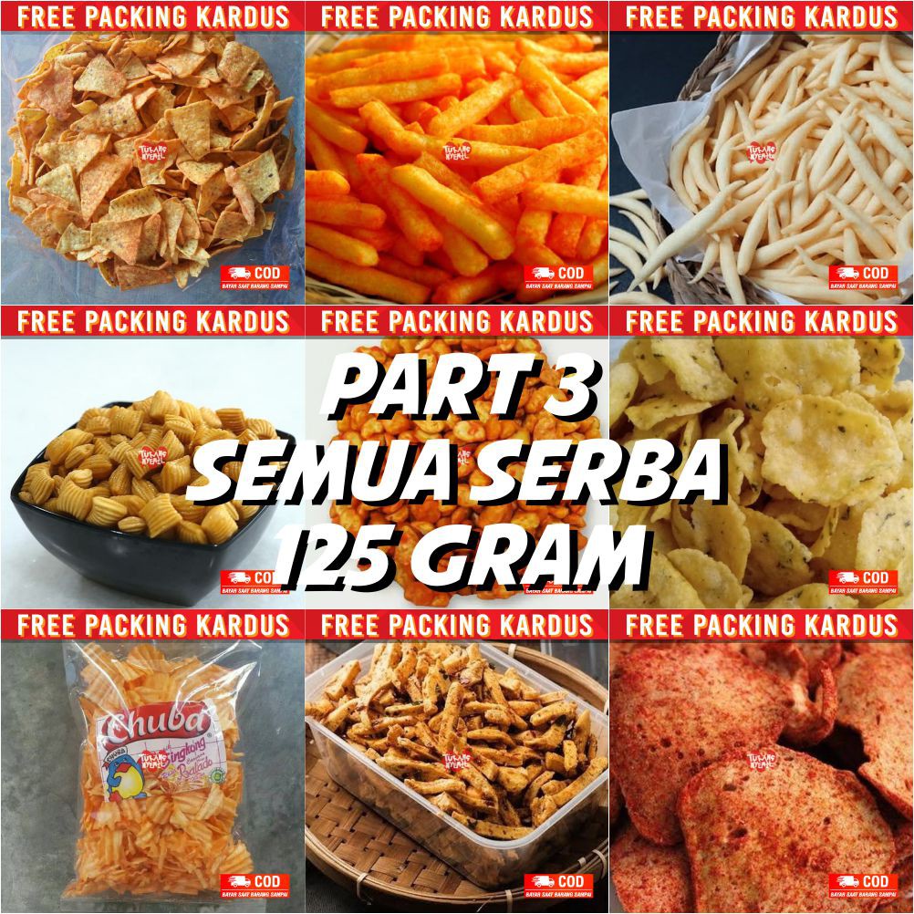 

snack kiloan serba 125 gram makanan ringan cemilan camilan jajanan kiloan