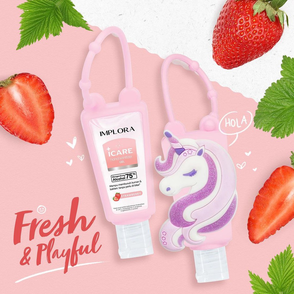 ❤ BELIA ❤ IMPLORA Icare Handsanitizer Gel Travel Size 30ml gantungan karakter koala monyet unicorn