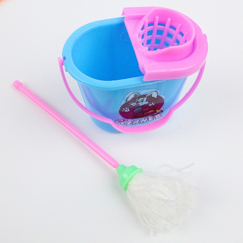 Mary 9-Piece Simulasi Pembersih Mainan Balita Cleaning Set Toys Pretend Play Tools Housekeeping Aksesoris Educationa