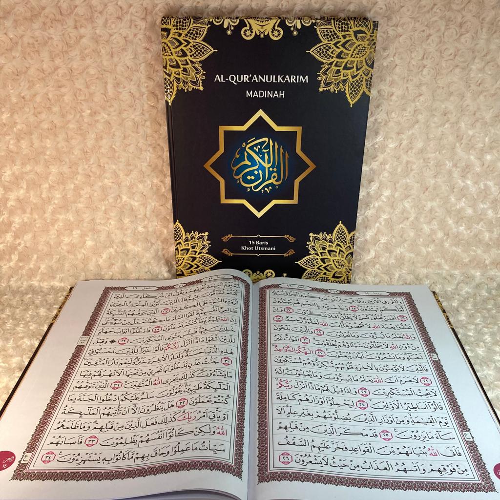 AL QURAN LANSIA JUMBO MADINAH NON TERJEMAH KHOT UTSMANI A3 REGULER