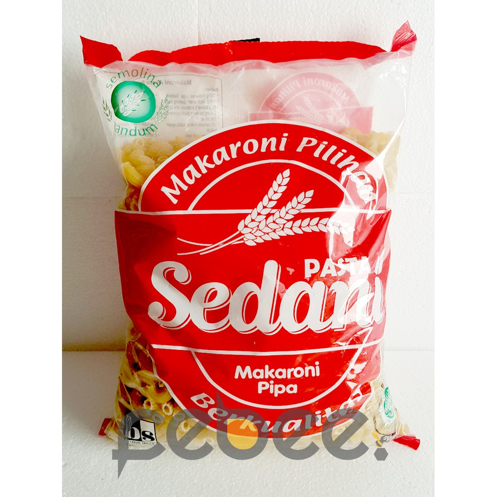 

Makaroni Pasta Pipa Sedani Repack 250g / Kemasan 1kg