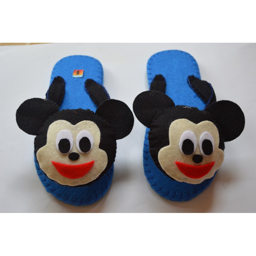 Mickey Minnie Sandal Anak Sandal Lucu Sandal Flanel Ukuran 24 29 Shopee Indonesia