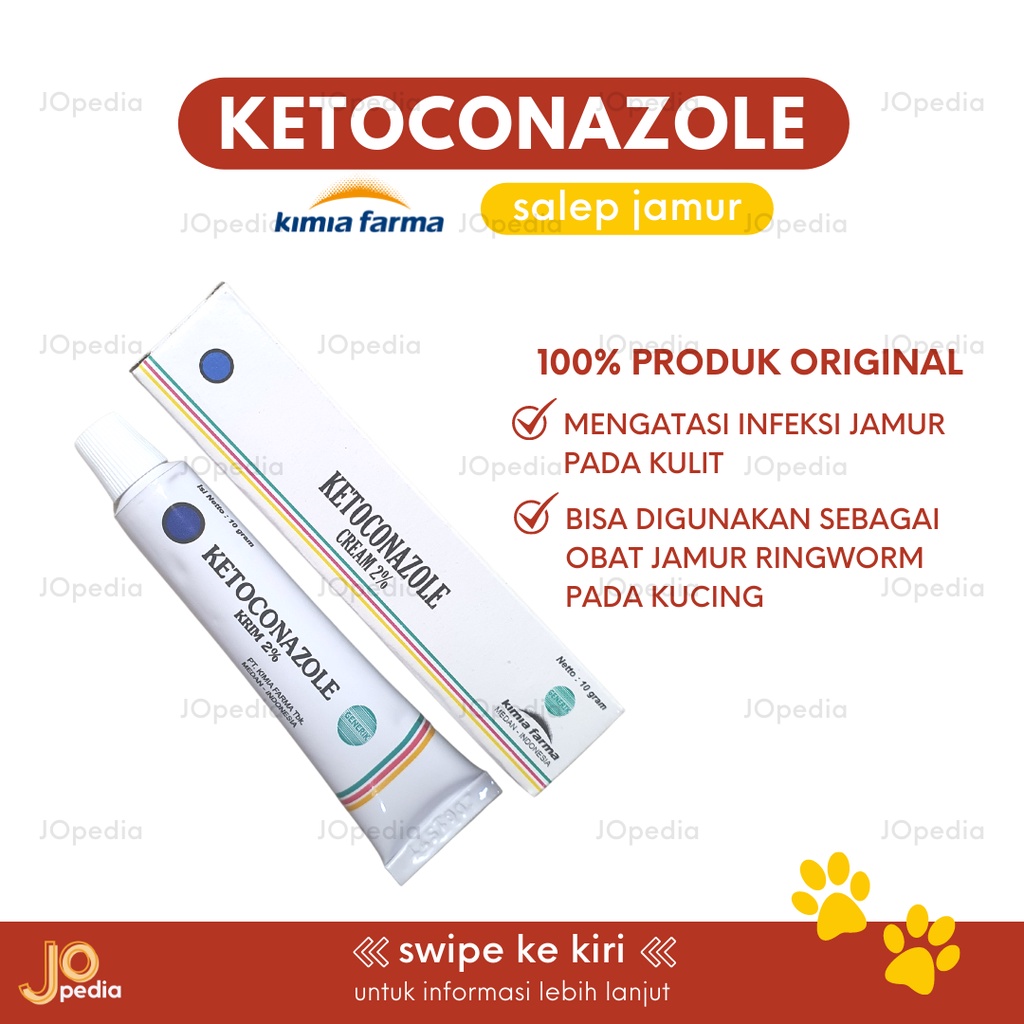 KETOCONAZOLE Obat Jamur Kucing Anjing Kelinci Salep Krim Kulit Hewan