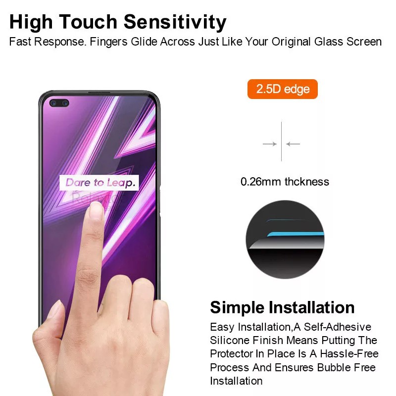 PROMO Tempered Glass OPPO Reno 4 TG Layar Full Cover Anti Gores Kaca