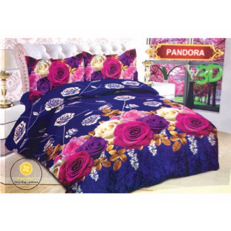 Sprei BONITA Motif Terbaru Bunga 3D Disperse (BISA COD) Pandora, Green Tulip, Marissa, Kartini, Harmoni