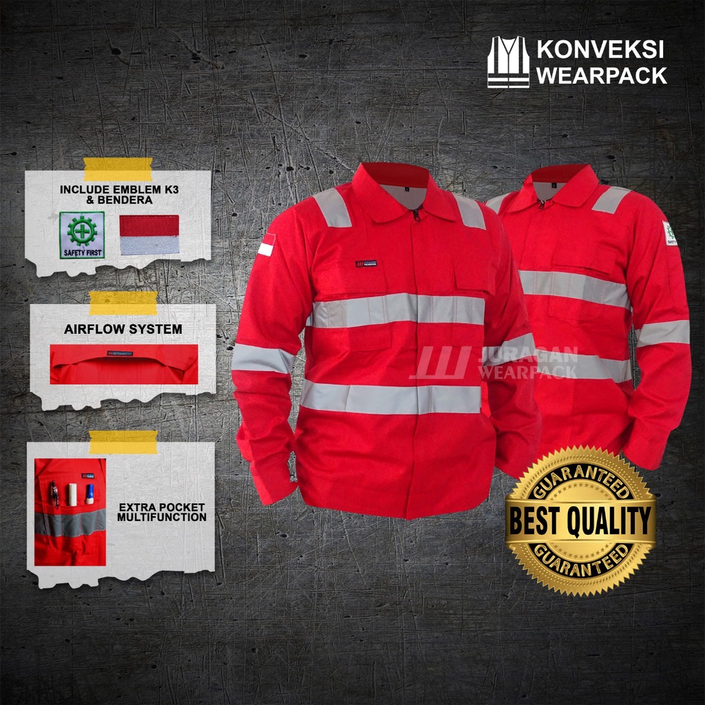 Werpack Safety Atasan Warna Merah