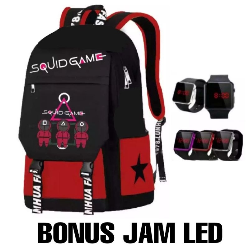 tas anak laki - tas sekolah anak laki - tas Naruto - ransel sekolah anak laki - tas anak cowok (BONUS JAM LED)