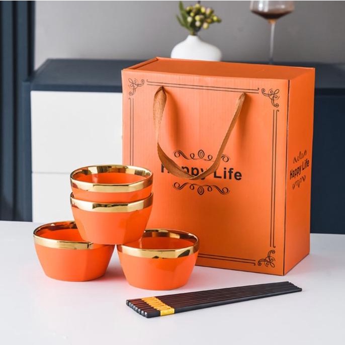 

NORDIC HAMPERS CERAMIC BOWL SET GIFT BOX KADO FESTIVE WEDDING ULTAH SDG46849E