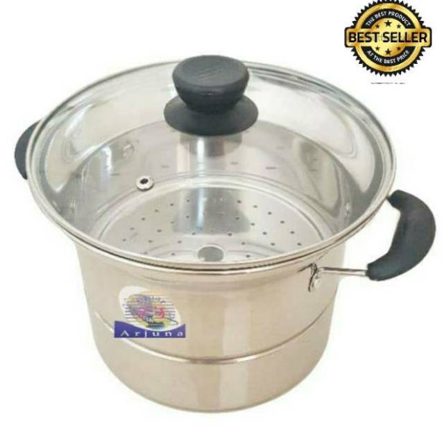 Steamer 3 in 1 multifungsi Pot Deep Fryer 22 cm Multifungsi pot 3 in 1 - Stainless