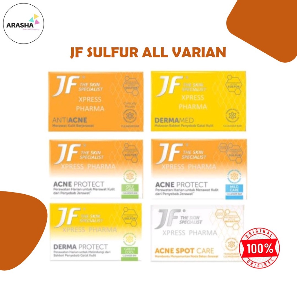 JF SULFUR Sabun Jf Sulfur barsoap Acne Protect/Acne Spot Care/Anti Acne/Derma Protect/Dermamed