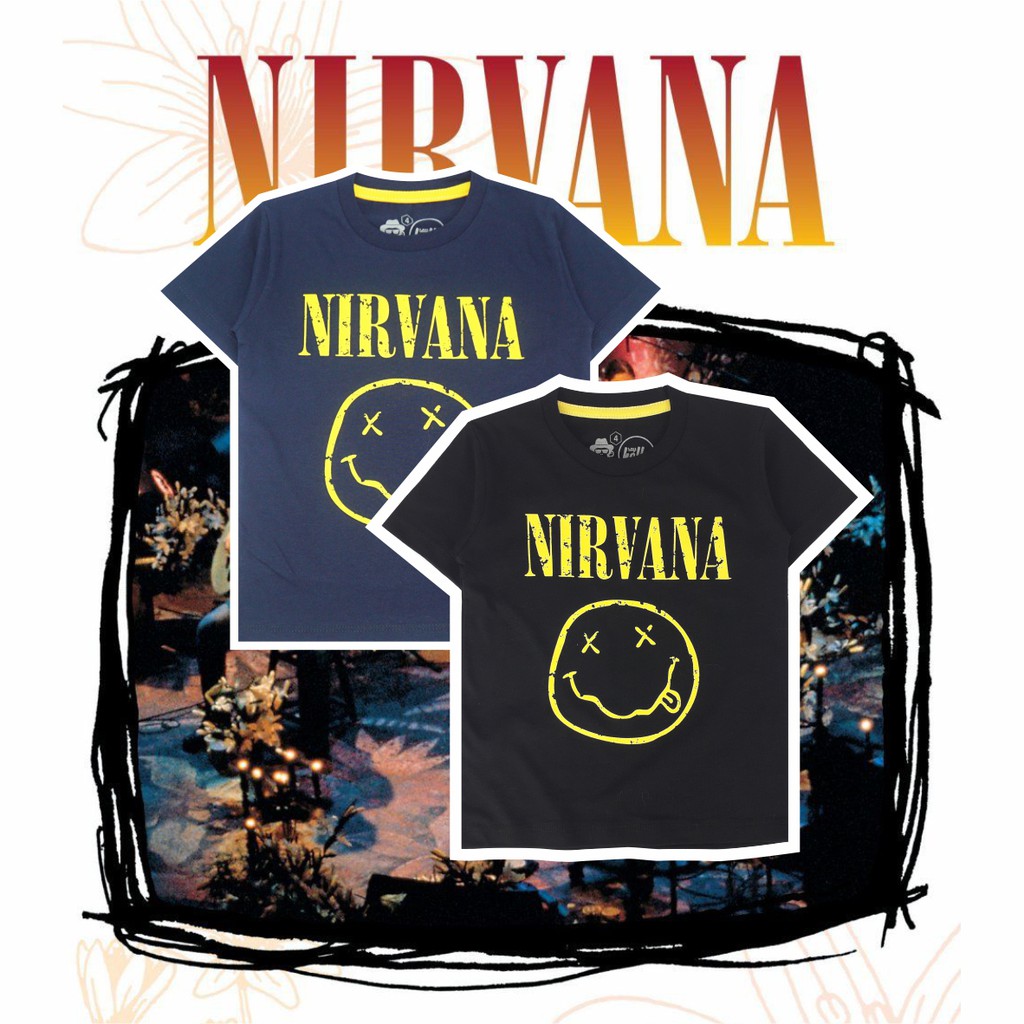 SAYHELLO NIRVANA SMILE  KAOS  MUSIK ANAK  Shopee Indonesia