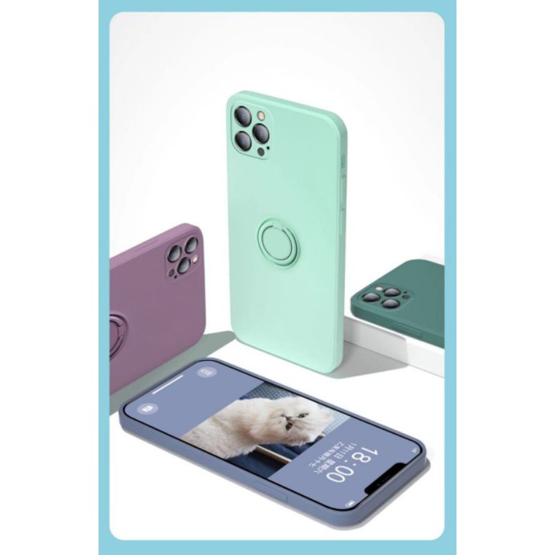 Softcase ANTIJAMUR Solid Color Silicone RING MAGNET+TALI Xiaomi Redmi 9A 9C Note8 Note8Pro Note9 Note9Pro