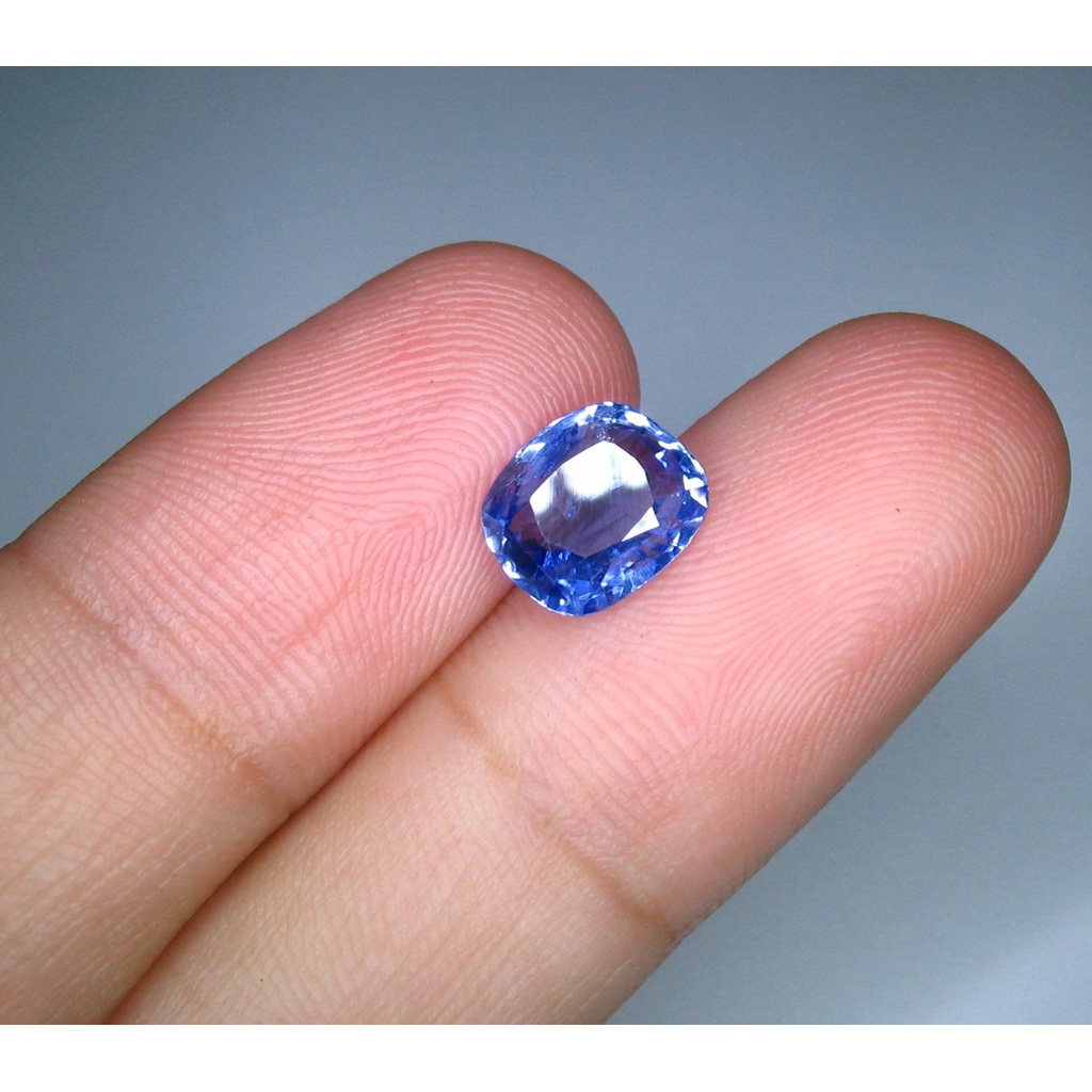 Certified Cushion VS 1.97ct 7.9x6.9x3.5mm Heated Only Natural Blue Sapphire, Ceylon Srilanka SH130