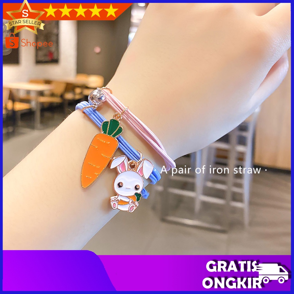 BRACELET COUPLE MAGNET 2PCS GELANG PASANGAN SAHABAT WANITA MAGNET COUPLE BUNNYC