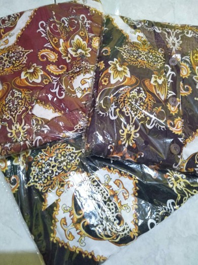 ( Promo ) Gamis Batik Bahan Katun Rayon Uk Xl Bahan Tebal Klep Adem Halus Lembut