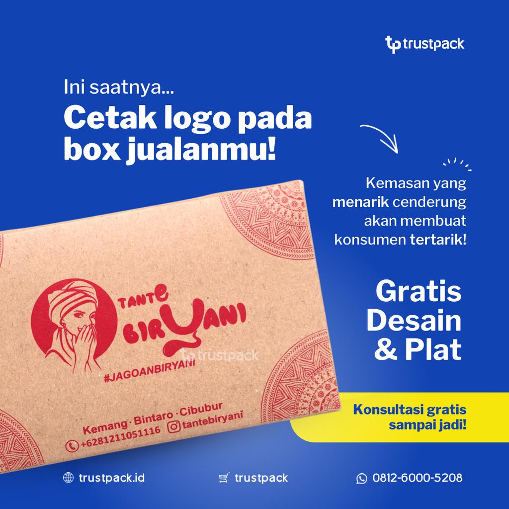 DUS NASI 18x18 LAMINASI KOTAK NASI RENDA KRAFT PAPER COKLAT SUPER TEBAL PREMIUM