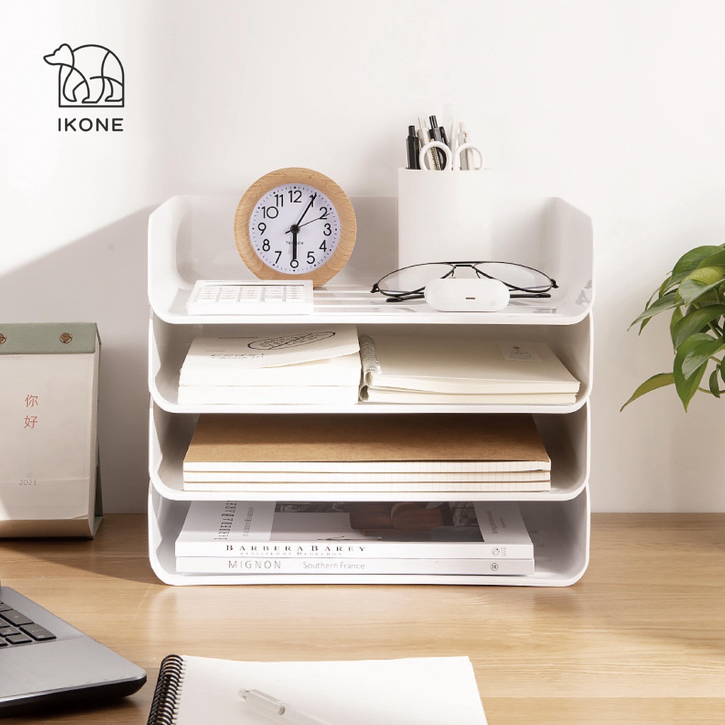 【IKONE】MUZI Organizer Meja Office table Rak Susun Peralatan kantor Rumah Organizer Table Serbaguna