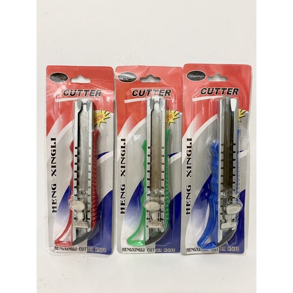 

Cutter gagang plastik press pisau kater Heng xingli murah / PISAU KATER BESAR