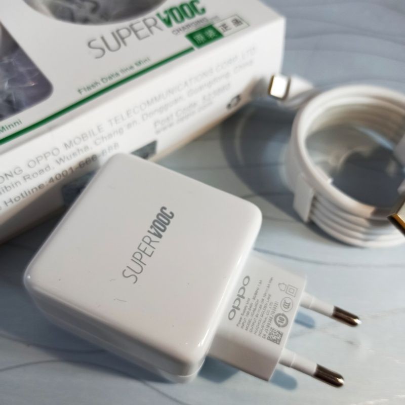 Charger Oppo Type C Super VOOC Original Casan Oppo Tipe  C Original VOOC