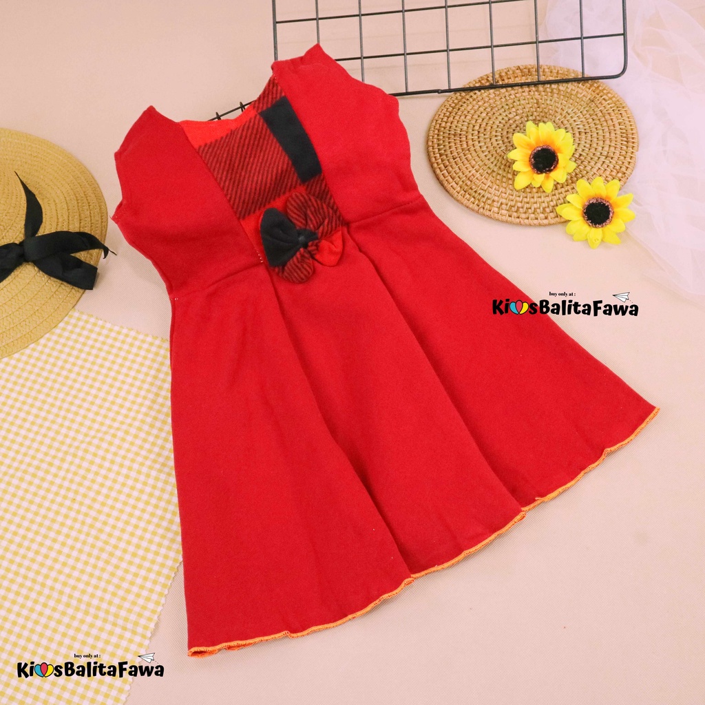 [BLUDRU FLANEL] Dress Clairine uk 2-3 Tahun / Baju Pesta Dres Anak Perempuan Bayi Yukensi Natal Adem