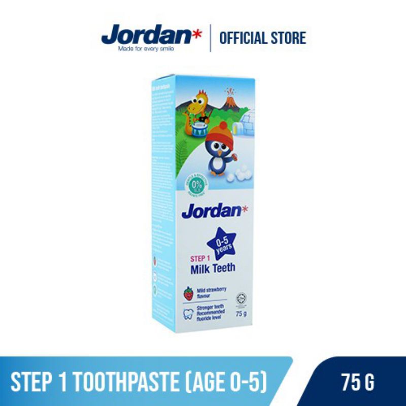Jordan Kids Toothpaste Step 1 (75g) - Pasta Gigi