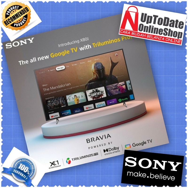 TV LED 55INCH SONY BRAVIA KD-55X80J ANDROID SMART TV 4K
