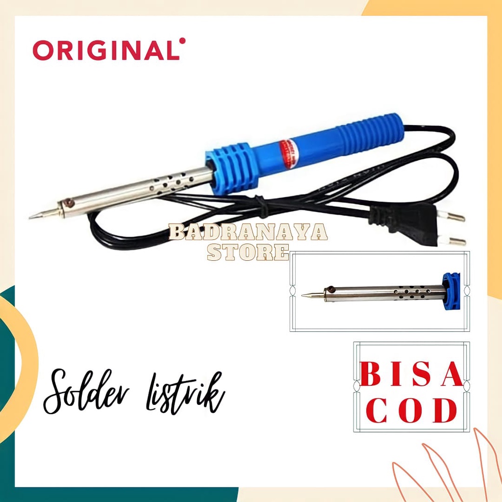 Solder Listrik Alat Solder Soldering Alat Patri Listrik Timah Solder 40 Watt Original