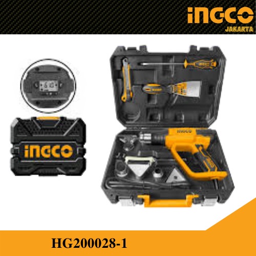 Heat Gun LCD Digital (2000W) Hot Gun Pemanas INGCO HG200028-1