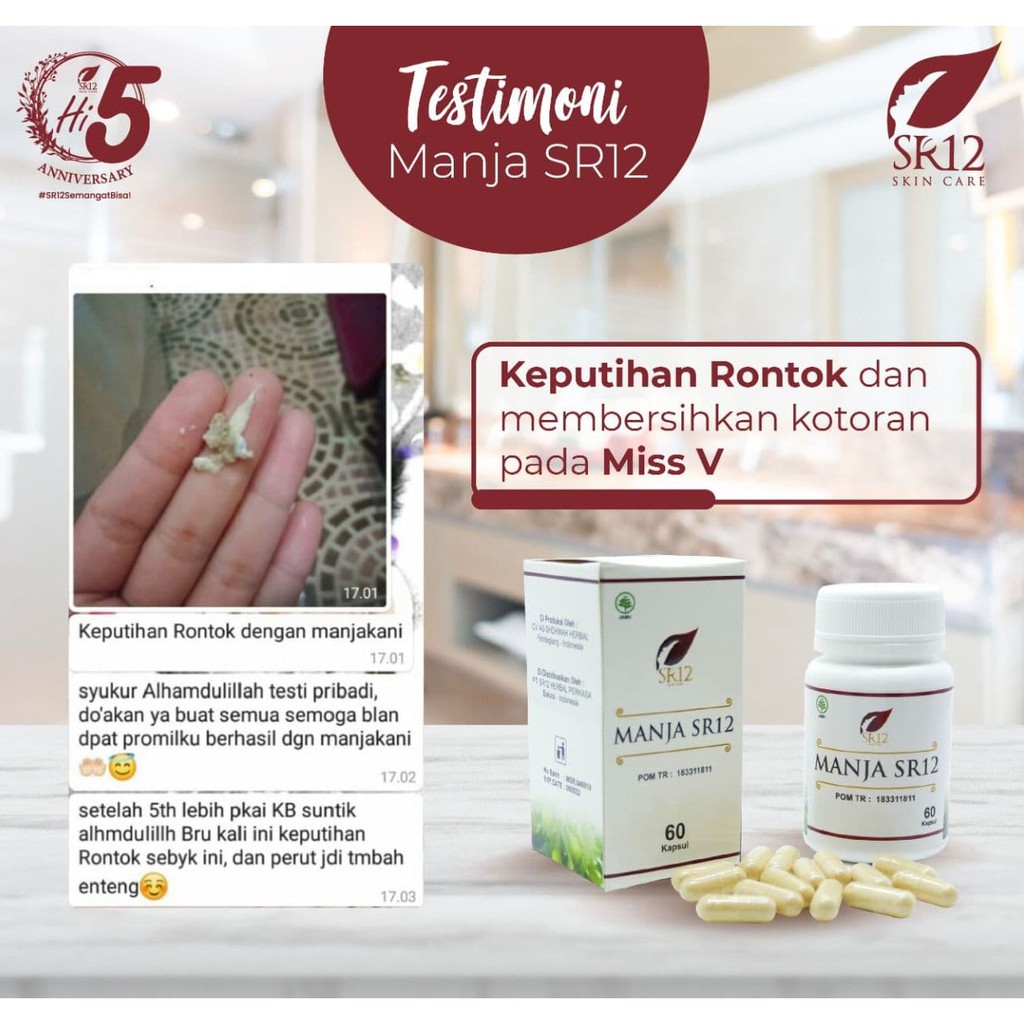 Manjakani SR12 Asli Aceh BPOM membantu merapatkan Area Kewanitaan Mengurangi Keputihan Program Hamil-5