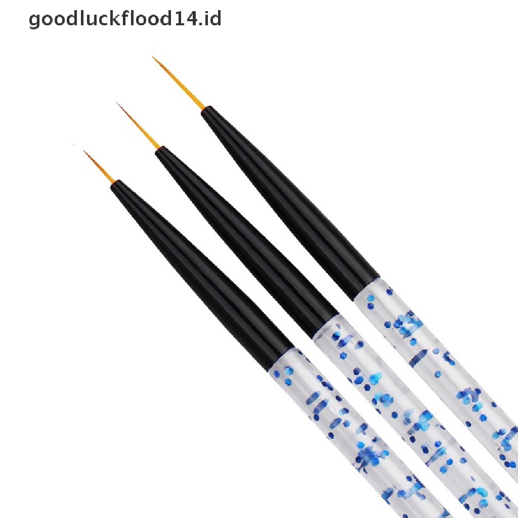 [OOID] 3PCS Professional Liner Painting Pen Nail Art Brush Nail Art UV Gel Brush Pen ID