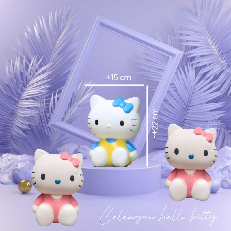 celengan gypsum celengan target celengan karakter hello kitty lucu murah unik