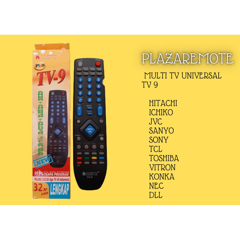 Remote MULTI TV LED LCD CHINA LG FUJITEC TCL PHILIPS POLYTRON DLL