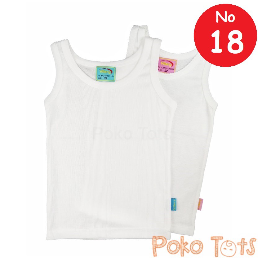 Vilery Singlet Anak Ukuran 18 Kaos Dalam Lembut