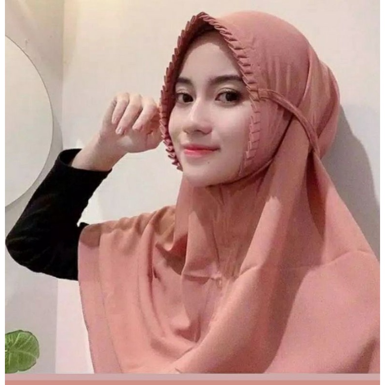 BERGO SARAH LIPIT HIJAB MARYAM-LIPIT mocca