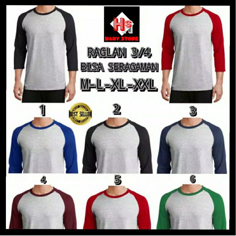Download KAOS RAGLAN TANGAN 3/4 ( ABU MISTY) PREMIUM | Shopee Indonesia